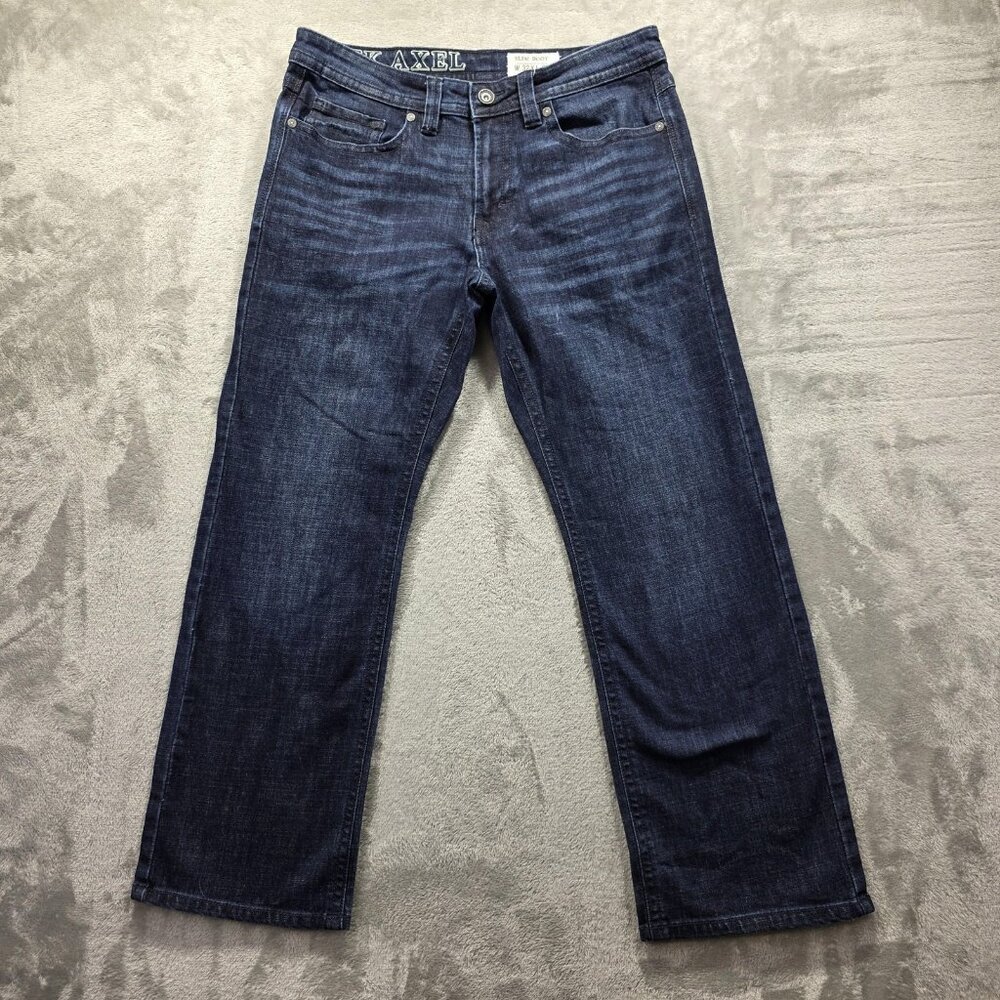 TK Axel Slim Boot Jeans Mens 32x30 Dark Wash Denim Straight Leg Classic Fit
